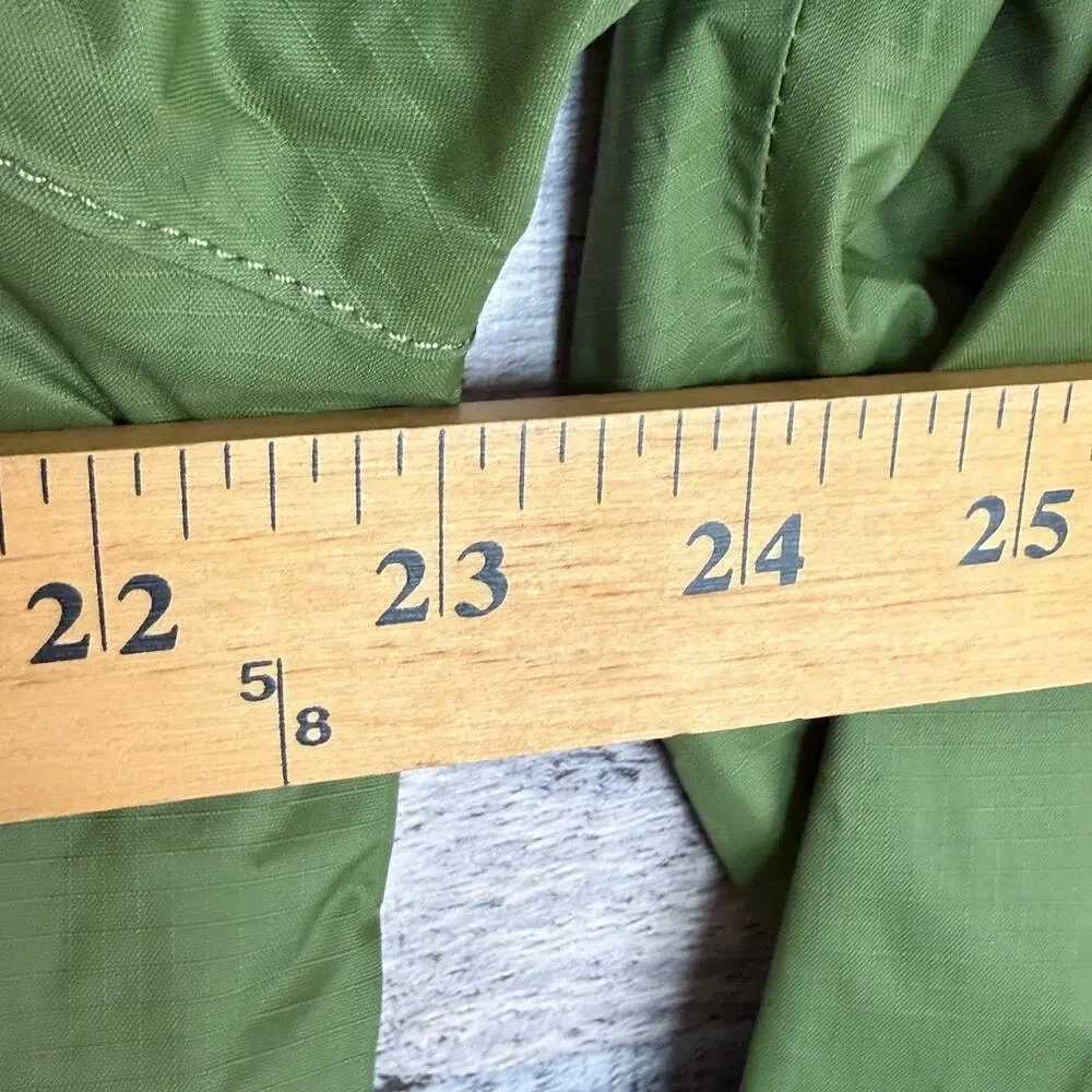 North Face Dryvent Mountain Rain Jacket Mens Large Green Hooded Full Zip